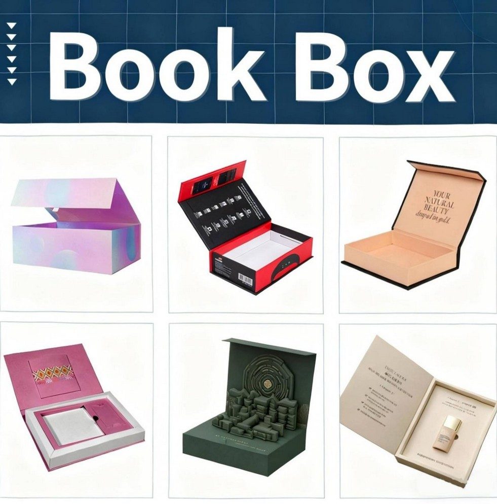 Rigid book-shape gift boxes