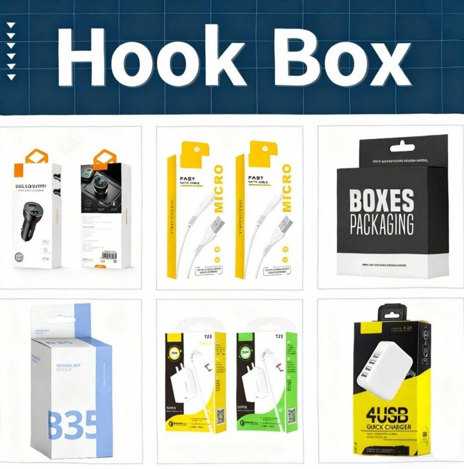 Hook hang-tab retail boxes